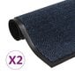 Durų kilimėliai, 2vnt, 40x60cm, mėlyni цена и информация | Durų kilimėliai | pigu.lt