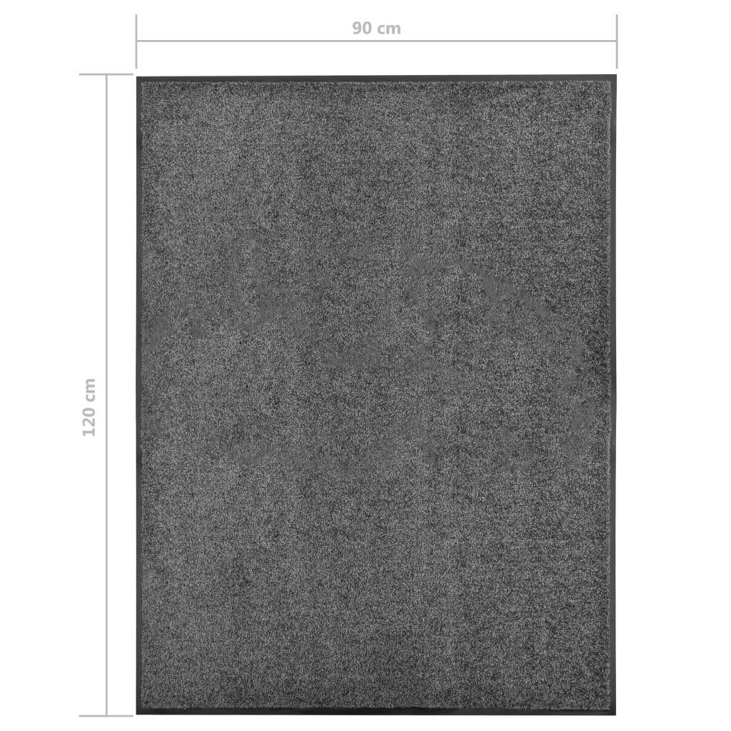 Durų kilimėlis, 90x120cm, pilkas kaina ir informacija | Durų kilimėliai | pigu.lt