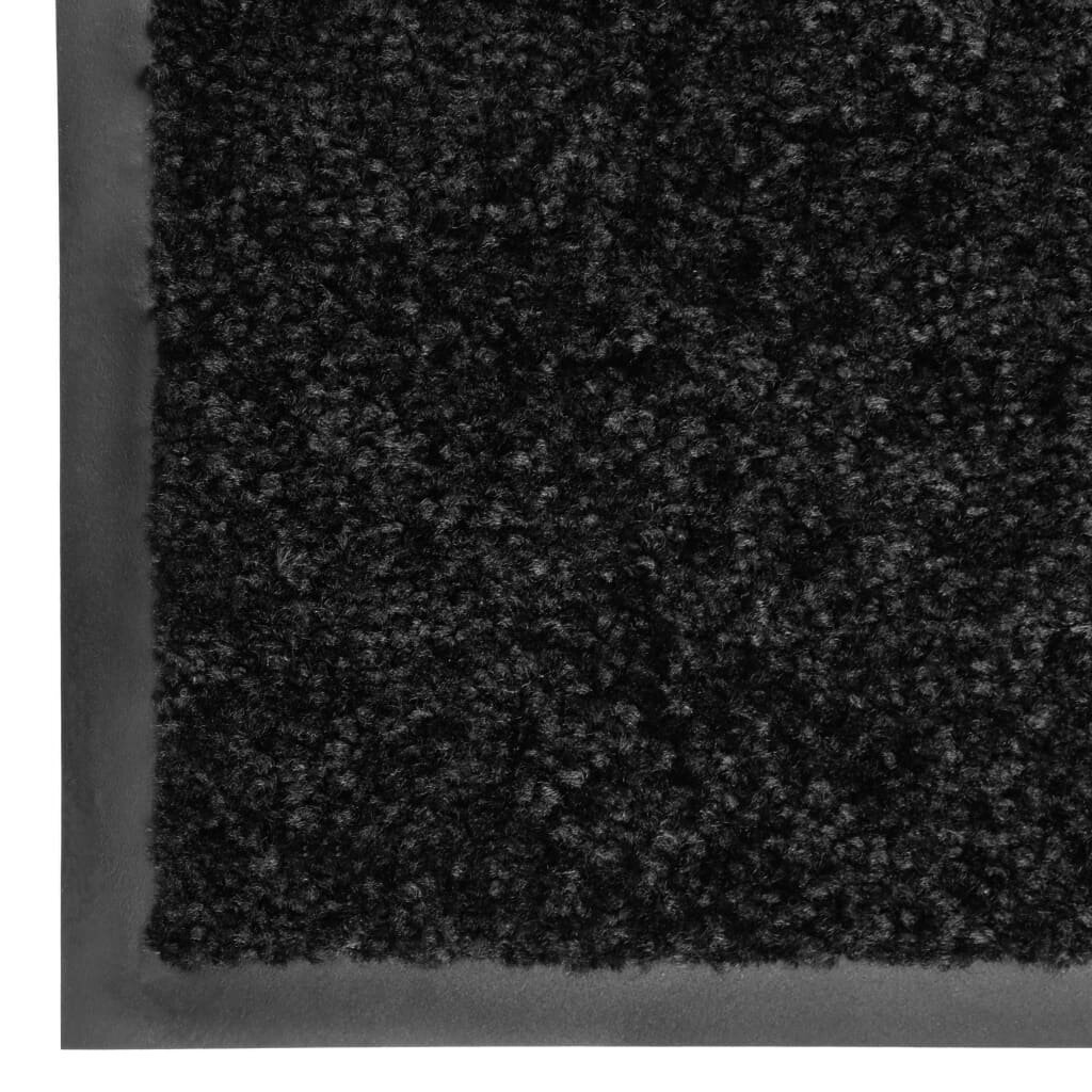 Durų kilimėlis, 90x120cm, juodas цена и информация | Durų kilimėliai | pigu.lt
