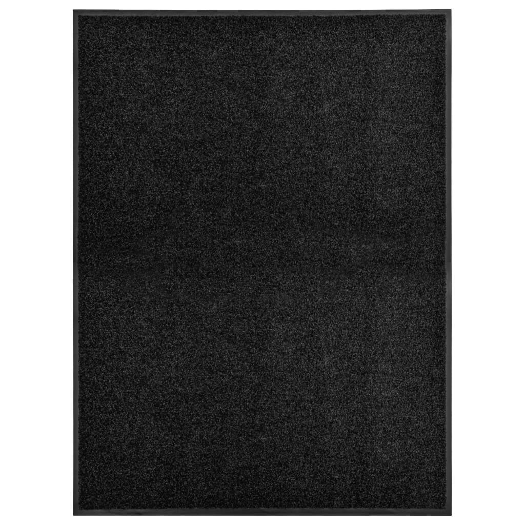 Durų kilimėlis, 90x120cm, juodas kaina ir informacija | Durų kilimėliai | pigu.lt