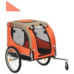Dviračio priekaba šunims, oranžinės ir pilkos spalvos цена и информация | Прицепы для велосипеда | pigu.lt