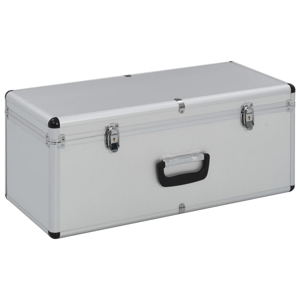 Dėžės daiktams, 2 vnt., sidabrinės spalvos, aliuminis цена и информация | Įrankių dėžės, laikikliai | pigu.lt