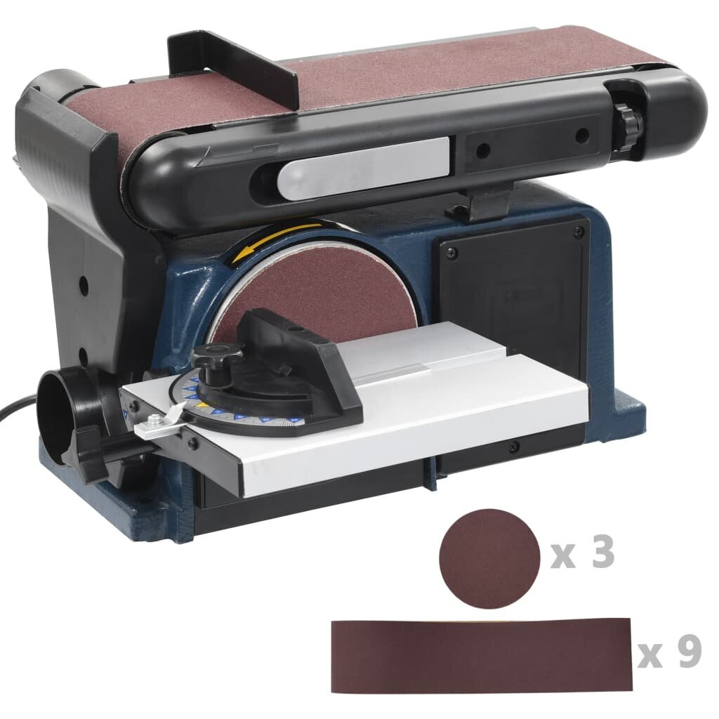 Elektrinis juostinis/diskinis šlifuoklis, 370 w, 150 mm kaina ir informacija | Mechaniniai įrankiai | pigu.lt