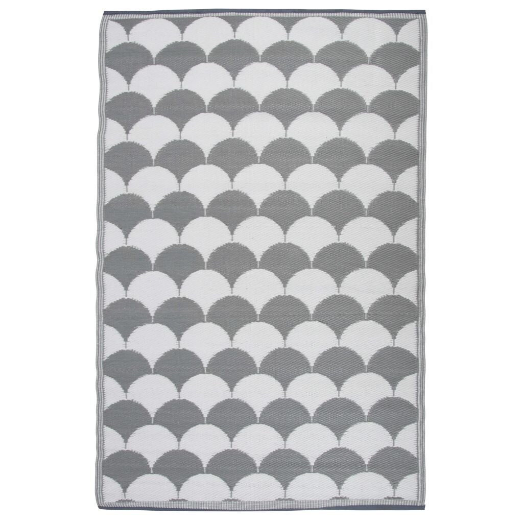 Lauko kilimas Esschert design, 180x121 cm, pilkas ir baltas kaina ir informacija | Kilimai | pigu.lt