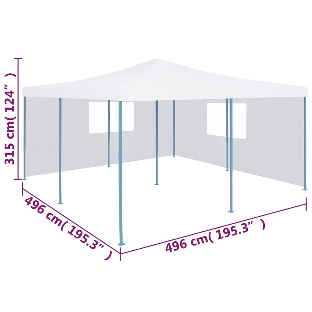 Pavėsinė, 5x5m, balta kaina ir informacija | Pavėsinės | pigu.lt