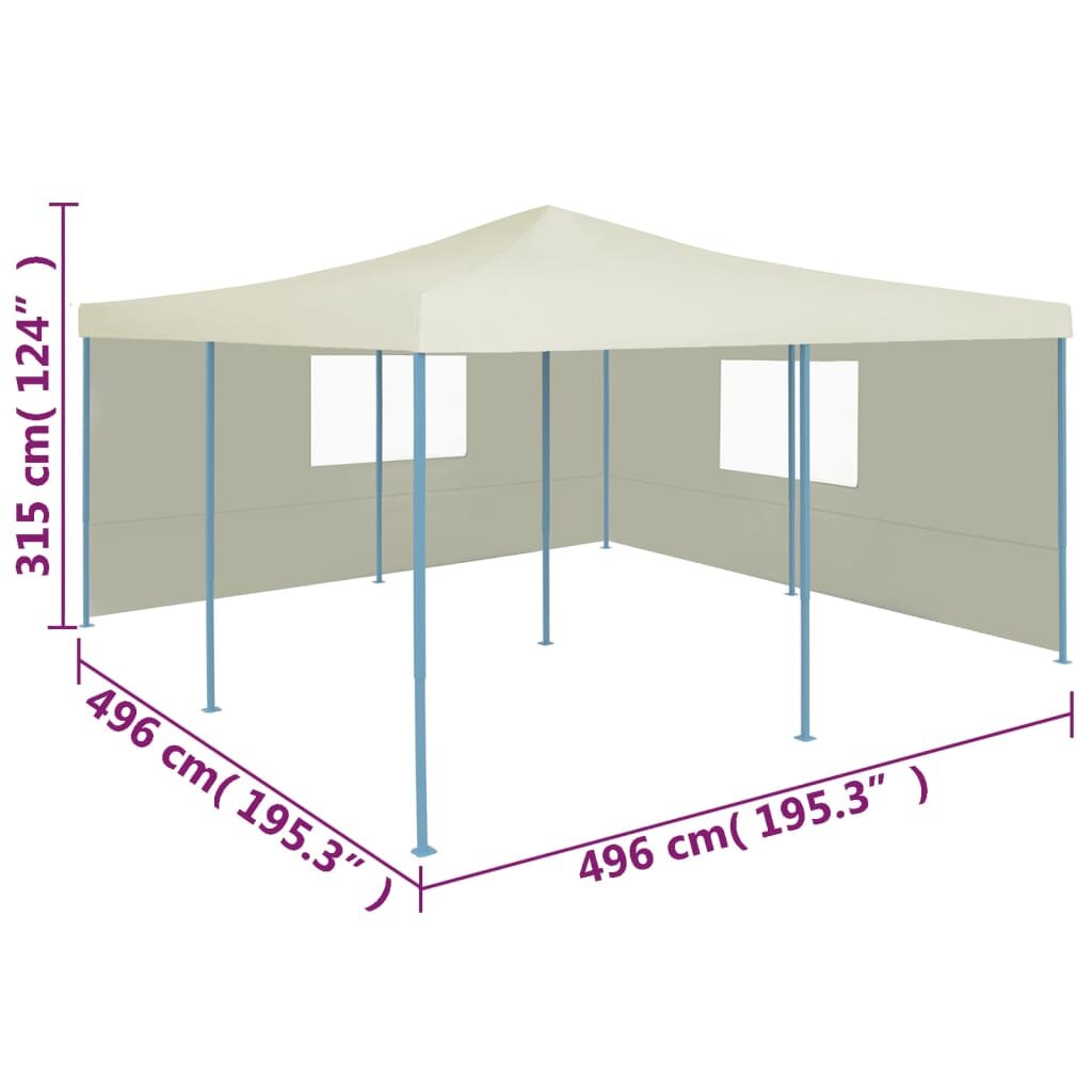 Pavėsinė, 5x5 m, smėlio spalvos kaina ir informacija | Pavėsinės | pigu.lt