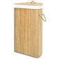 Kampinis skalbinių krepšys, 60 l., rudas цена и информация | Vonios kambario aksesuarai | pigu.lt