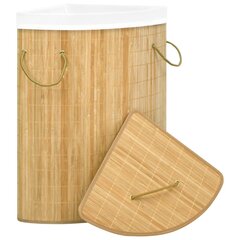Kampinis skalbinių krepšys, 60 l., rudas kaina ir informacija | Vonios kambario aksesuarai | pigu.lt
