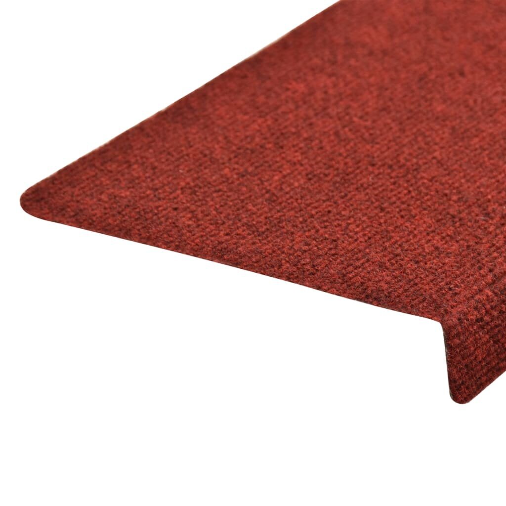 Laiptų kilimėliai, 15vnt., raudonos spalvos, 65x25cm kaina ir informacija | Kilimai | pigu.lt
