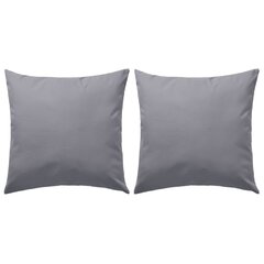 Lauko pagalvės Pilkos 4 vnt kaina ir informacija | vidaXL Patalynė ir namų tekstilė | pigu.lt