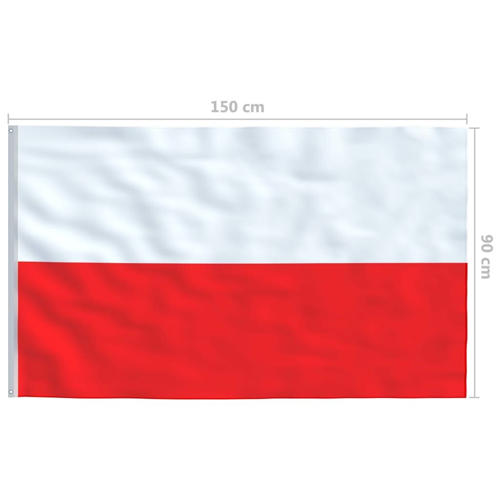 Lenkijos vėliava 90x150 cm kaina ir informacija | Vėliavos ir jų priedai | pigu.lt