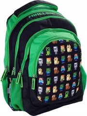 Школьный рюкзак Minecraft, черный / зеленый цена и информация | Школьные рюкзаки, спортивные сумки | pigu.lt