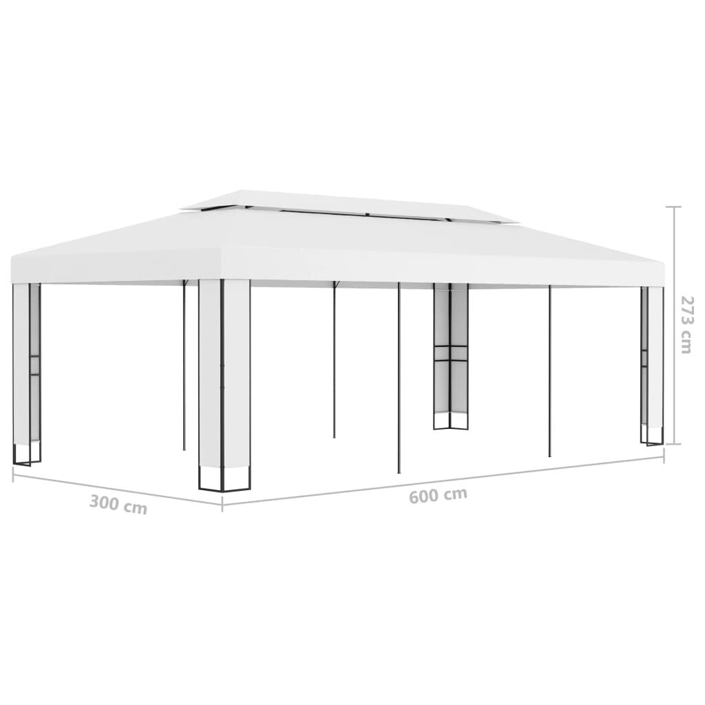 Pavėsinė 3x6 m, smėlio spalvos kaina ir informacija | Pavėsinės | pigu.lt