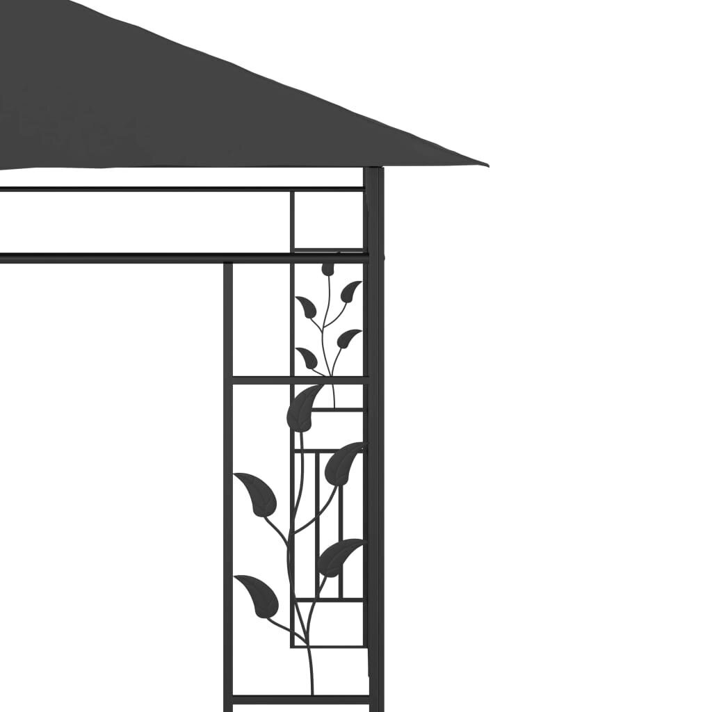 Pavėsinė su tinkleliu nuo uodų, 6x3x2,73 m, pilka цена и информация | Pavėsinės | pigu.lt