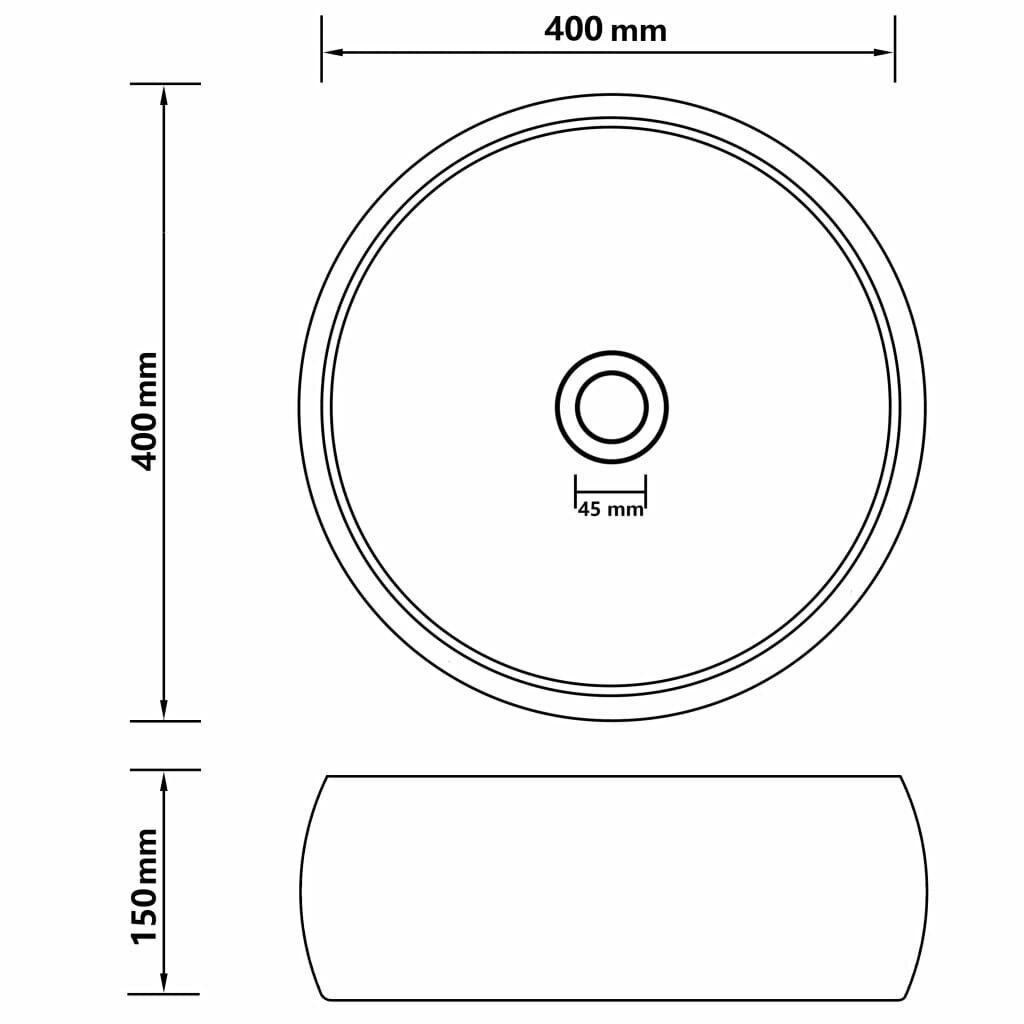 Praustuvas 400x150, rudas цена и информация | Praustuvai | pigu.lt