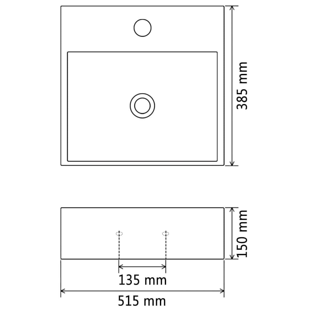 Praustuvas 515x385, juodas kaina ir informacija | Praustuvai | pigu.lt