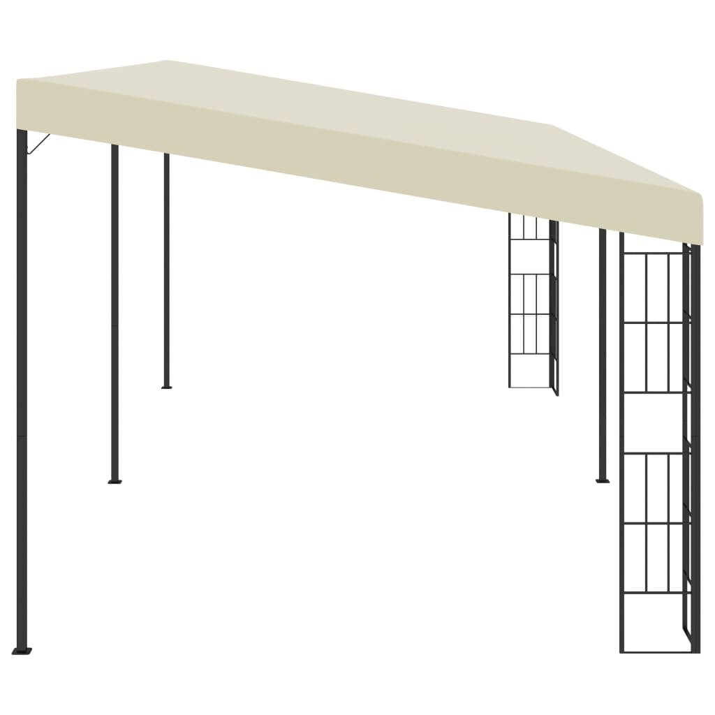 Prie sienos montuojama pavėsinė, 3x6 m, smėlio spalvos цена и информация | Pavėsinės | pigu.lt