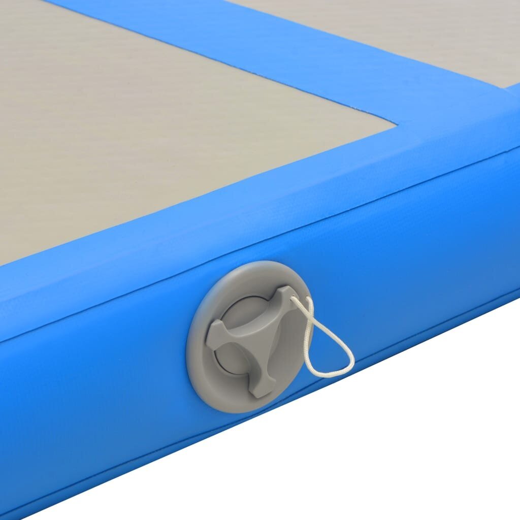 Pripučiamas gimnastikos kilimėlis su pompa, mėlynos spalvos, 700x100x10cm, pvc kaina ir informacija | Kilimėliai sportui | pigu.lt