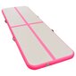 Pripučiamas gimnastikos kilimėlis su pompa, rožinės spalvos, 600x100x10cm, pvc kaina ir informacija | Kilimėliai sportui | pigu.lt