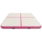 Pripučiamas gimnastikos kilimėlis, rožinis, 200x200x10cm, pvc kaina ir informacija | Kilimėliai sportui | pigu.lt
