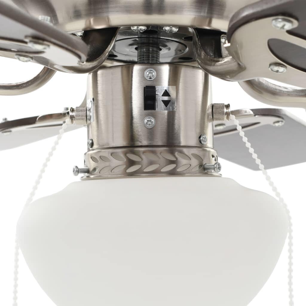 Lubų ventiliatorius su šviesele, 82cm, rudas kaina ir informacija | Ventiliatoriai | pigu.lt
