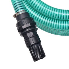 Siurbimo žarna su jungtimis, 7 m, 22 mm, žalia kaina ir informacija | vidaXL Aukšto slėgio plovimo įranga ir priedai | pigu.lt