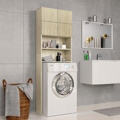 Skalbimo mašinos spintelė vidaX, 64x25,5x190 cm, ruda цена и информация | Шкафчики для ванной | pigu.lt