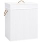 vidaXL skalbinių krepšys, 83 l, baltas kaina ir informacija | Vonios kambario aksesuarai | pigu.lt