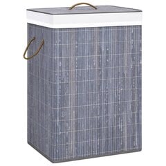 vidaXL skalbinių krepšys, 60 l, pilkas kaina ir informacija | Vonios kambario aksesuarai | pigu.lt