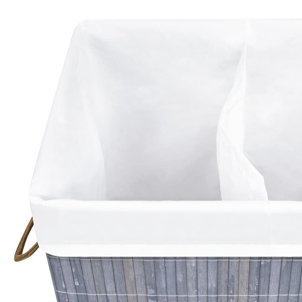 vidaXL skalbinių krepšys, 72 l, pilkas цена и информация | Vonios kambario aksesuarai | pigu.lt