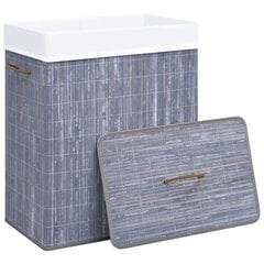 vidaXL skalbinių krepšys, 83 l, pilkas цена и информация | Набор акскссуаров для ванной | pigu.lt