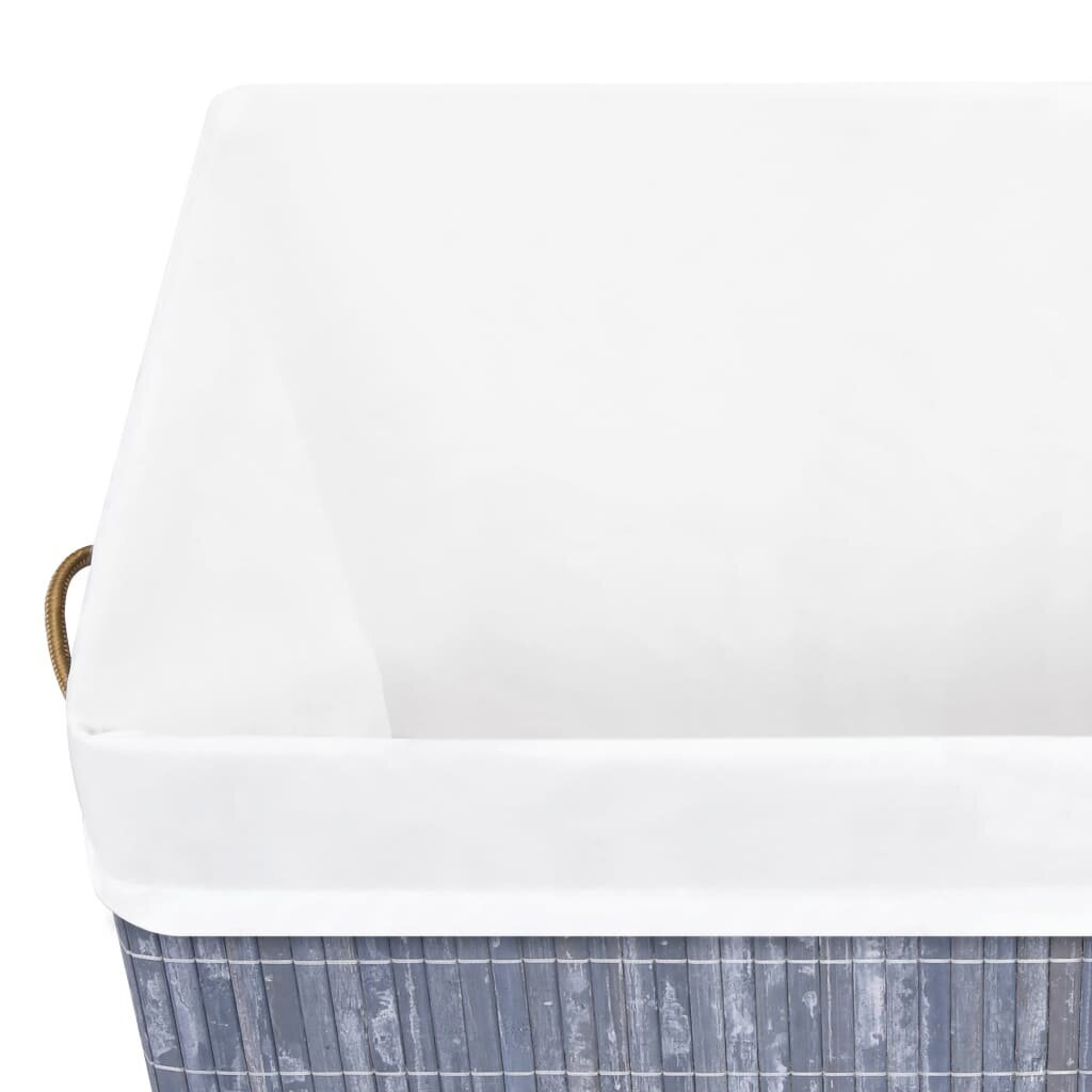 vidaXL skalbinių krepšys, 83 l, pilkas kaina ir informacija | Vonios kambario aksesuarai | pigu.lt
