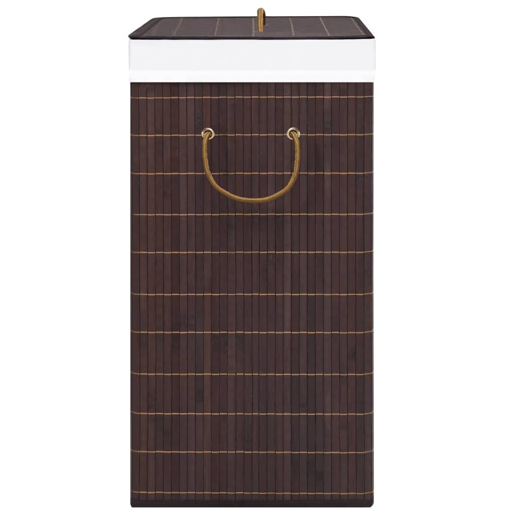 vidaXL skalbinių krepšys, 72 l, rudas kaina ir informacija | Vonios kambario aksesuarai | pigu.lt