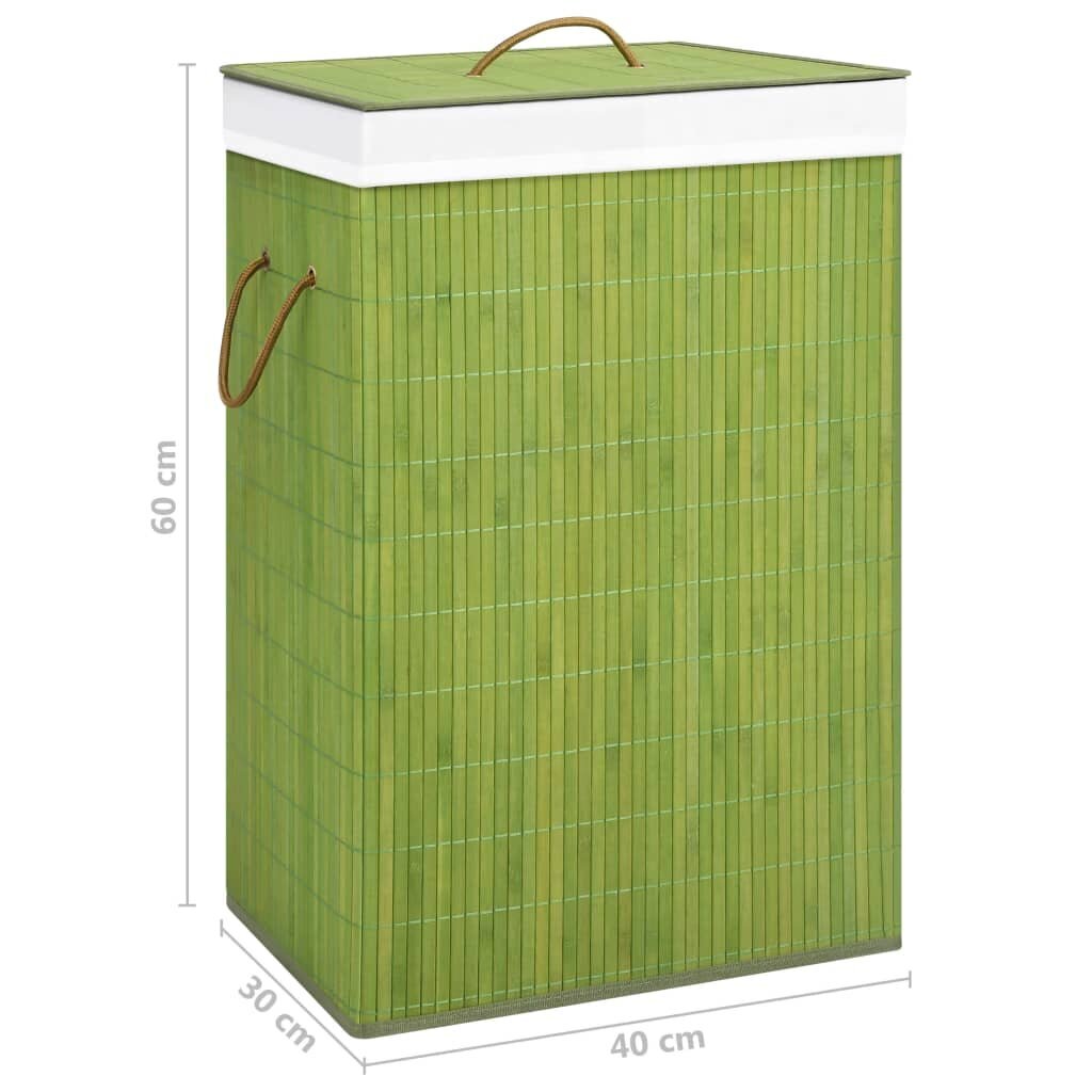 vidaXL skalbinių krepšys, 83 l, žalias kaina ir informacija | Vonios kambario aksesuarai | pigu.lt