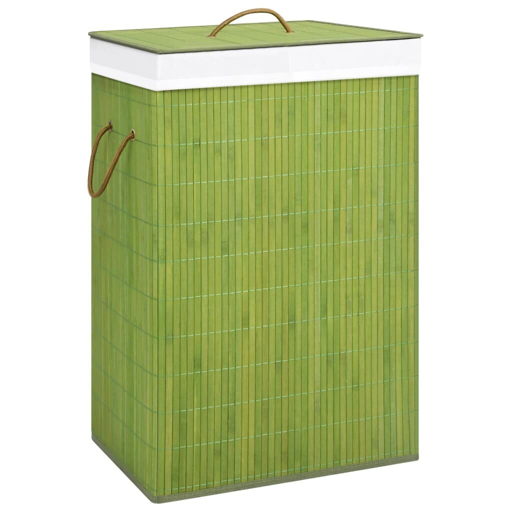 vidaXL skalbinių krepšys, 72 l, žalias kaina ir informacija | Vonios kambario aksesuarai | pigu.lt