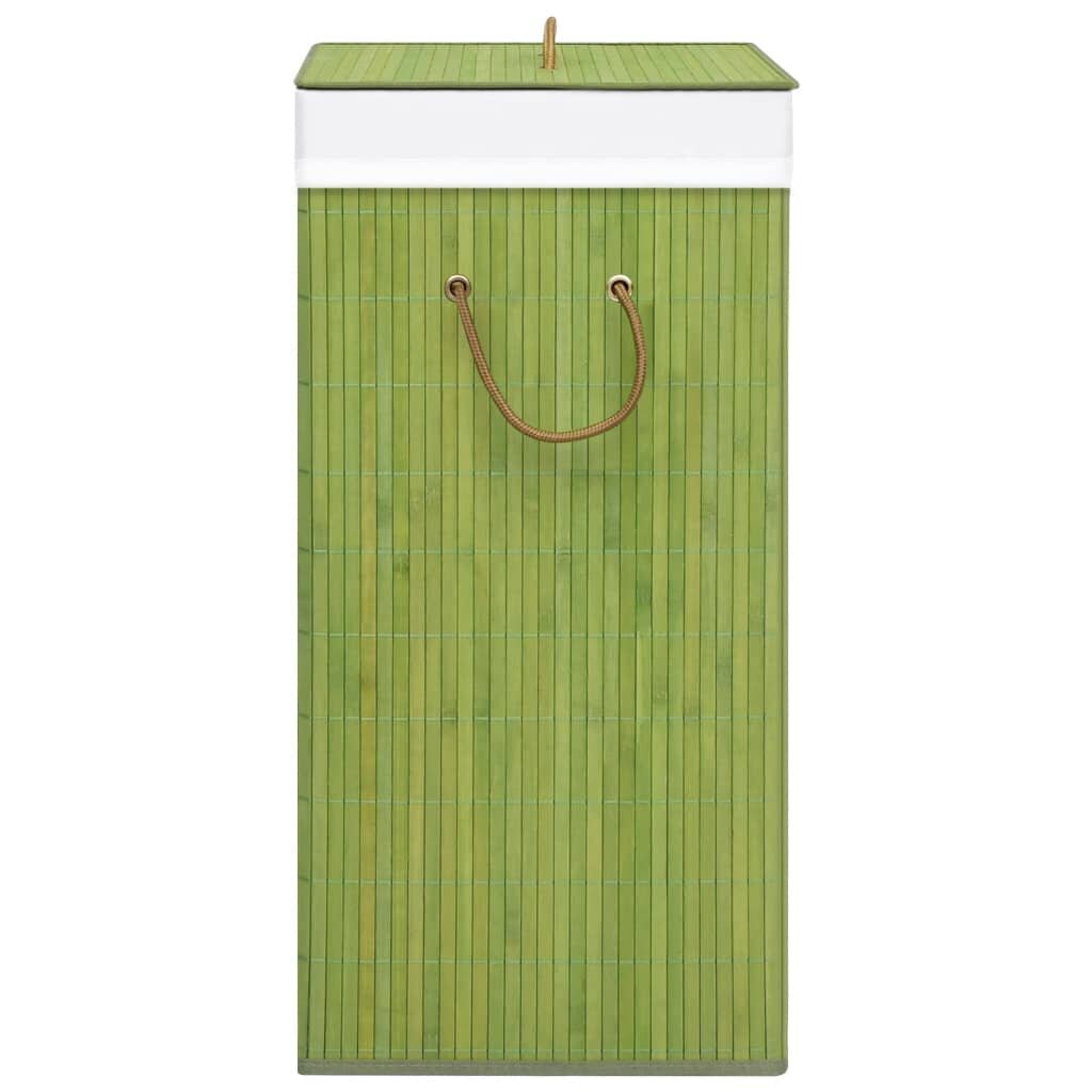 vidaXL skalbinių krepšys, 72 l, žalias kaina ir informacija | Vonios kambario aksesuarai | pigu.lt