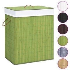 vidaXL skalbinių krepšys, 83 l, žalias цена и информация | Аксессуары для ванной комнаты | pigu.lt