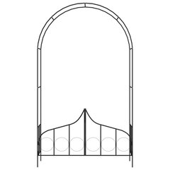 Sodo arka su varteliais, 138x40x238cm, juoda цена и информация | Садовый палисадник Cellfast 4 Standard 2,3 м графит | pigu.lt