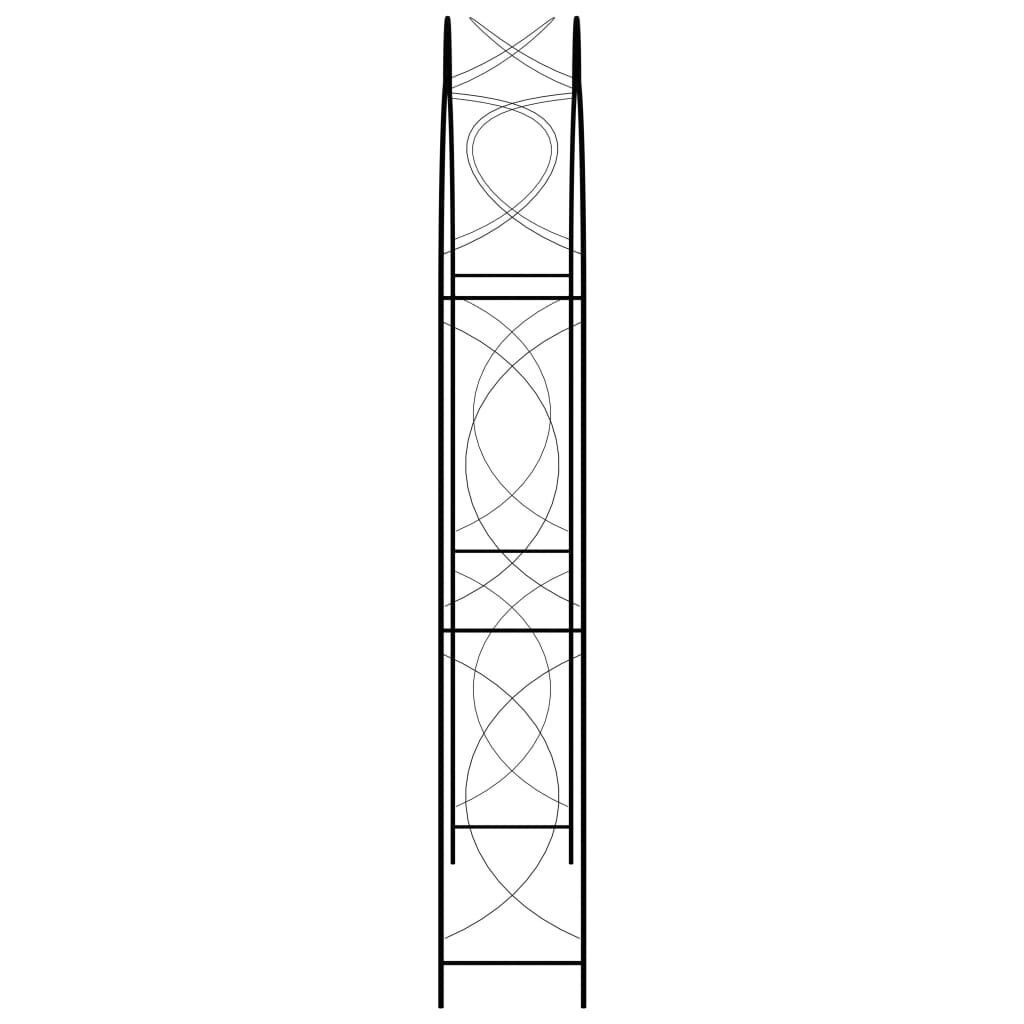 Sodo arka, 150x34x240cm, juoda kaina ir informacija | Sodo dekoracijos | pigu.lt