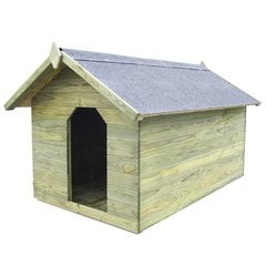 Sodo šuns būda su atidaromu stogu, impregnuota pušies mediena kaina ir informacija | Guoliai, pagalvėlės | pigu.lt