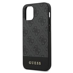 Guess GUHCP12SG4GLGR skirtas Apple iPhone 12 mini 5,4", pilkas kaina ir informacija | Telefono dėklai | pigu.lt