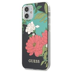 Dėklas Guess GUHCP12SIMLFL01 skirtas iPhone 12 mini 5,4", juoda kaina ir informacija | Telefono dėklai | pigu.lt