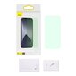 Apsauginis stiklas Baseus 2x 0,3 mm Eye Protection Full Coverage Green Tempered Glass Film with Anti Blue Light Filter, skirtas iPhone 12 Pro / iPhone 12 SGAPIPH61P-LP02 kaina ir informacija | Apsauginės plėvelės telefonams | pigu.lt