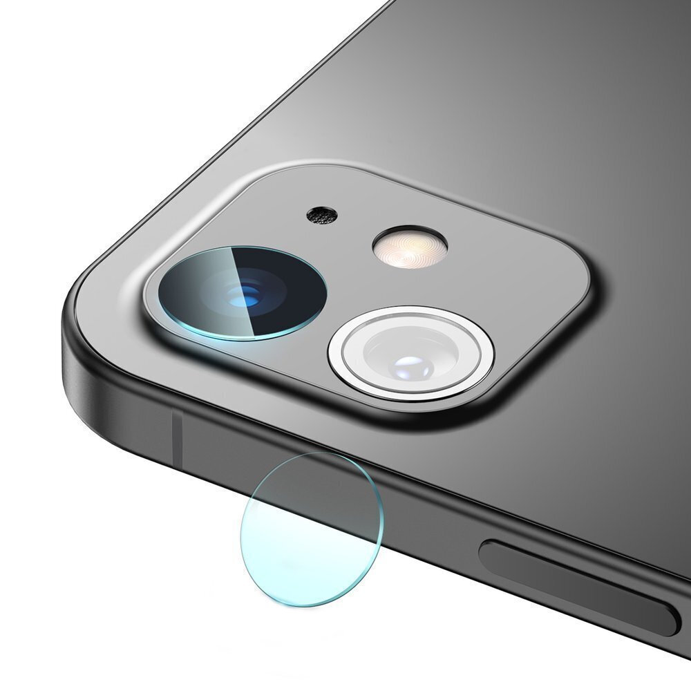 Apsaugini stiklas Baseus reinforced lens tempered glass camera protector skirtas iPhone 12 / iPhone 12 mini цена и информация | Apsauginės plėvelės telefonams | pigu.lt