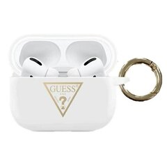 Guess GUACAPLSTLWH White Silicone Triangle Logo kaina ir informacija | Ausinės | pigu.lt