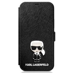 Dėklas Karl Lagerfeld KLFLBKP12MIKMSBK skirtas iPhone 12/12 Pro 6,1, juoda kaina ir informacija | Telefono dėklai | pigu.lt
