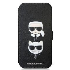 Karl Lagerfeld KLFLBKP12MSAKICKCBK, skirtas iPhone 12/12 Pro 6,1, juodas kaina ir informacija | Telefono dėklai | pigu.lt