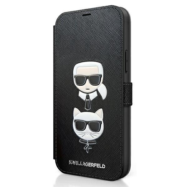 Dėklas Karl Lagerfeld KLFLBKP12SSAKICKCBK skirtas iPhone 12 mini 5,4, juoda kaina ir informacija | Telefono dėklai | pigu.lt