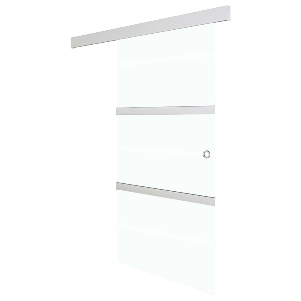 Stumdomos durys su stabdikliais vidaXL, 76x205 cm, stiklas ir aliuminis kaina ir informacija | Vidaus durys | pigu.lt