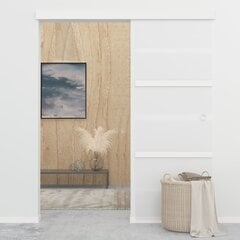 Stumdomos durys su stabdikliais vidaXL, 76x205 cm, stiklas ir aliuminis цена и информация | Двери со стеклом LIRA, дуб сицилия, ЭКО шпон | pigu.lt